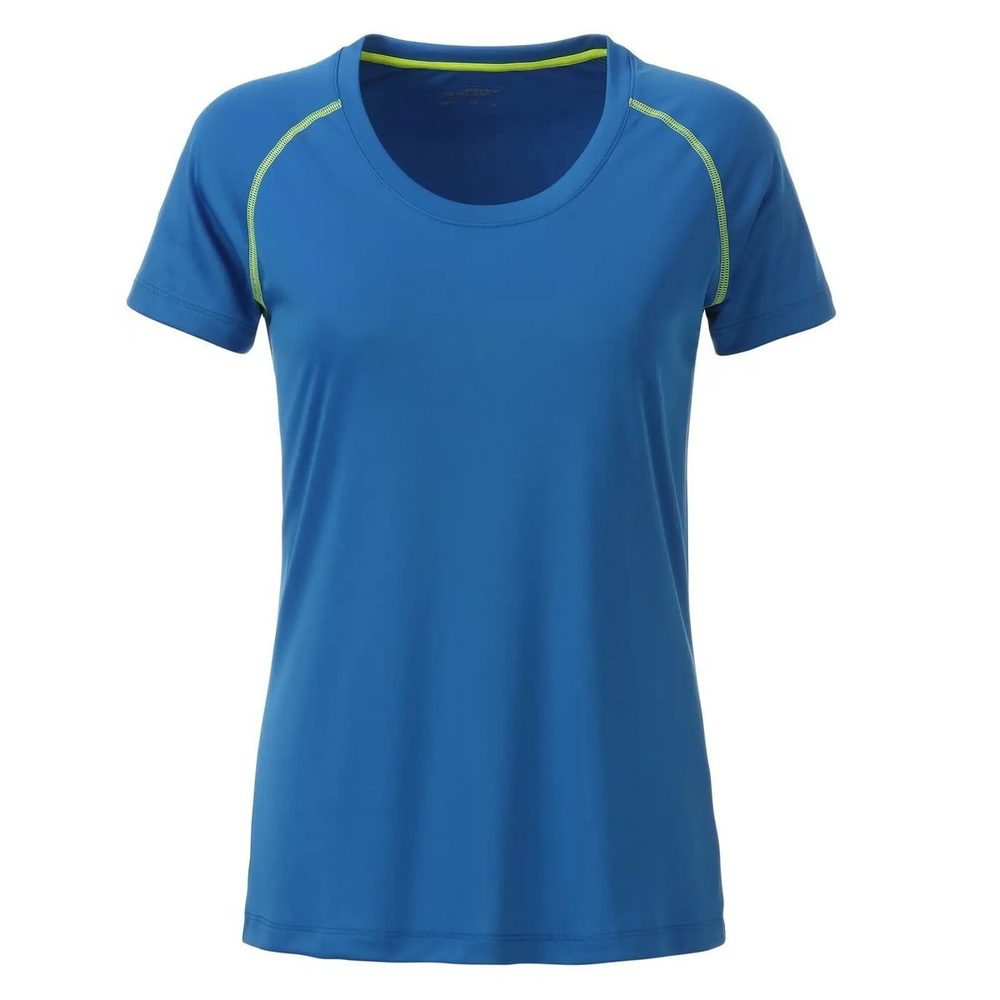 [JN495-BBLBYE-L] (JN495) Ladies' Sports T-Shirt (L, Bright-Blue / Bright-Yellow)