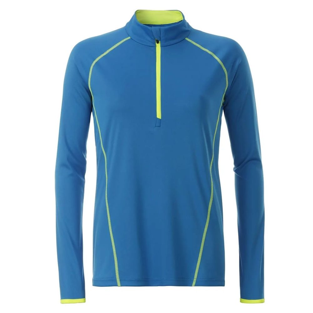[JN497-BBLBYE-L] (JN497) Ladies' Sportsshirt Longsleeve (L, Bright-Blue / Bright-Yellow)