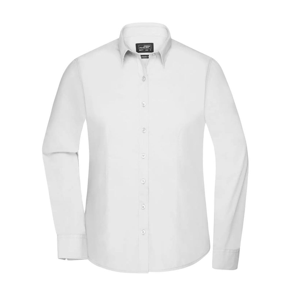 (JN677) Ladies' Shirt Longsleeve Poplin