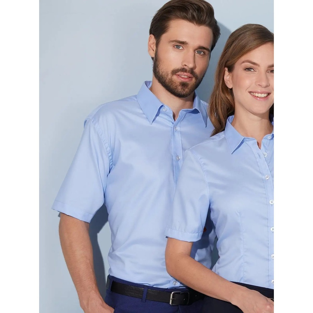 (JN684) Men's 'Shirt Shortsleeve Micro-Twill
