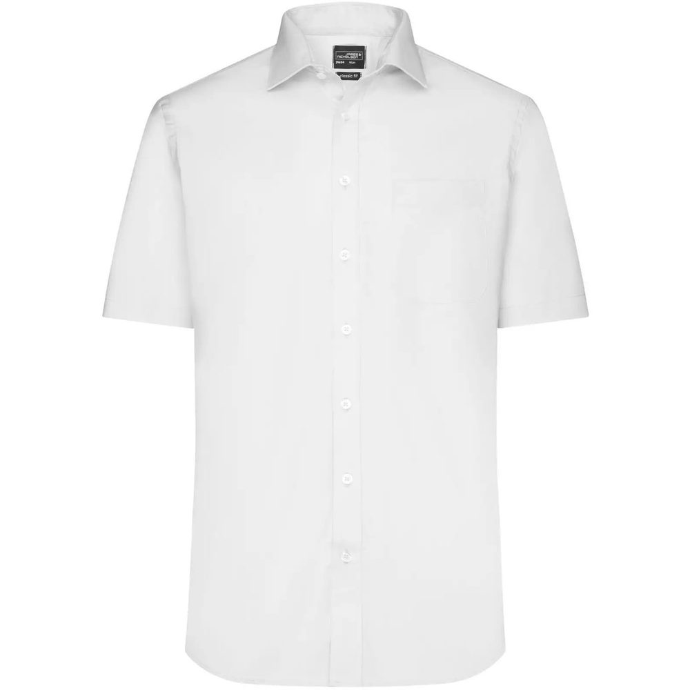(JN684) Men's 'Shirt Shortsleeve Micro-Twill