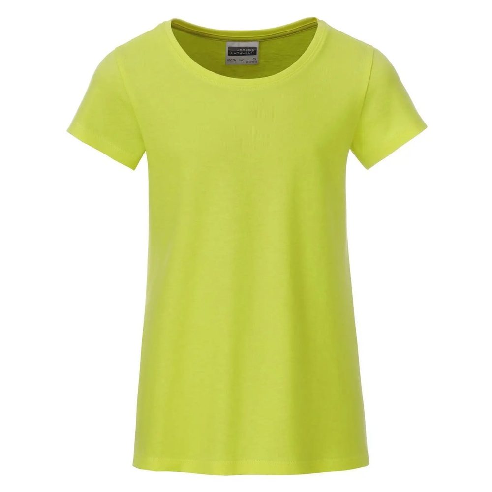 [JN8007G-ACYE-L] (JN8007G) Girls' Basic-T (L, Acid-Yellow)