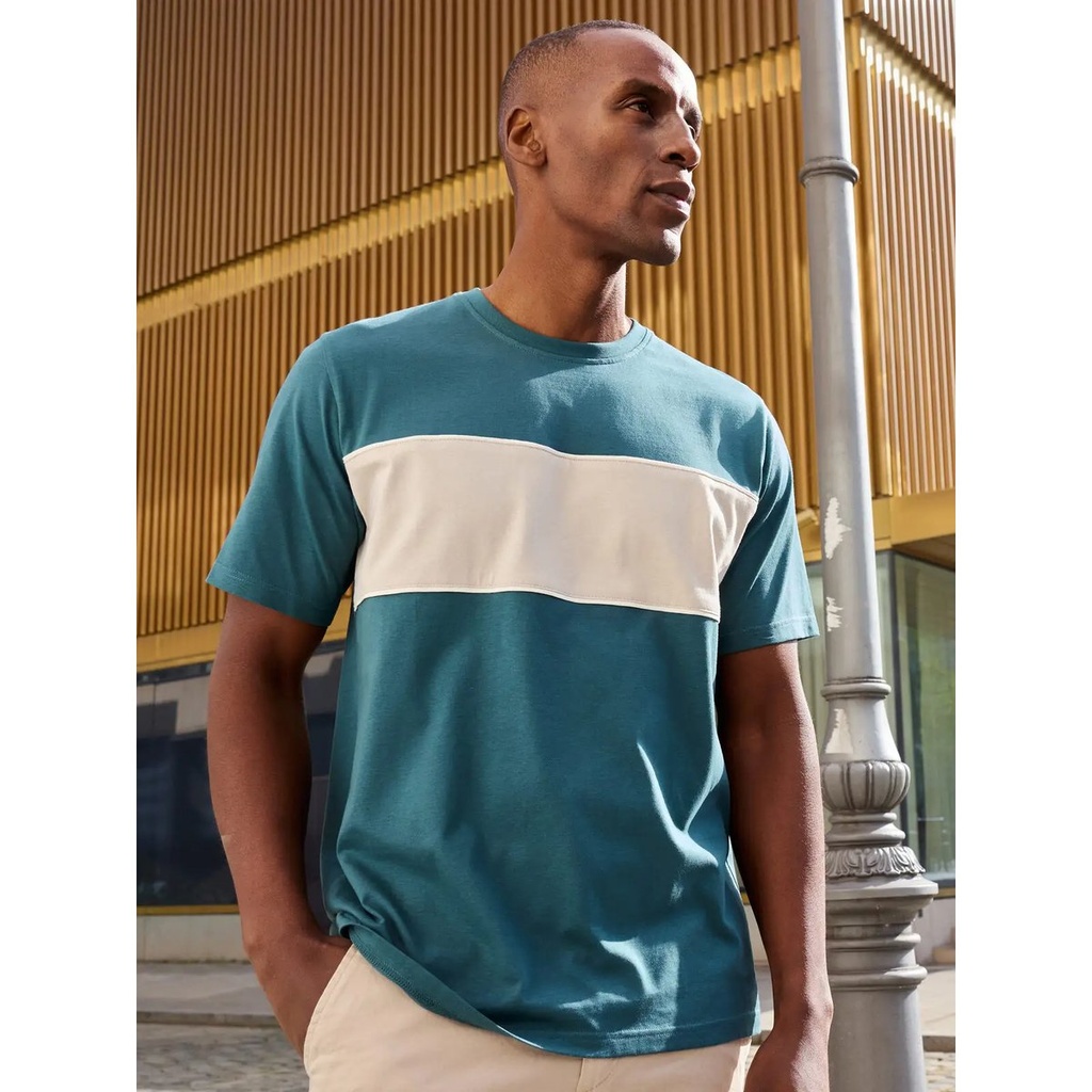 (JN8049) T-Shirt colour-block unisex