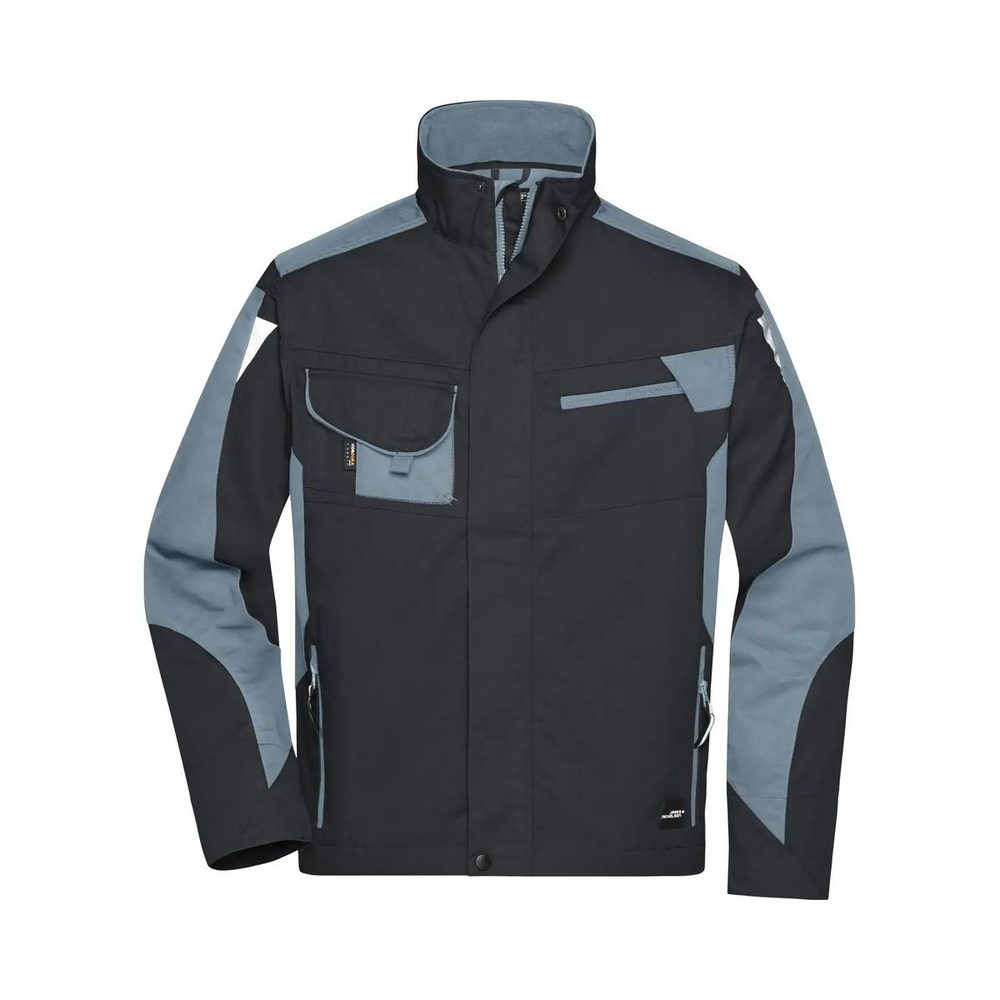 [JN821-BLCB+-4XL] (JN821) Workwear Jacket - Strong (4XL, Black / Carbon)