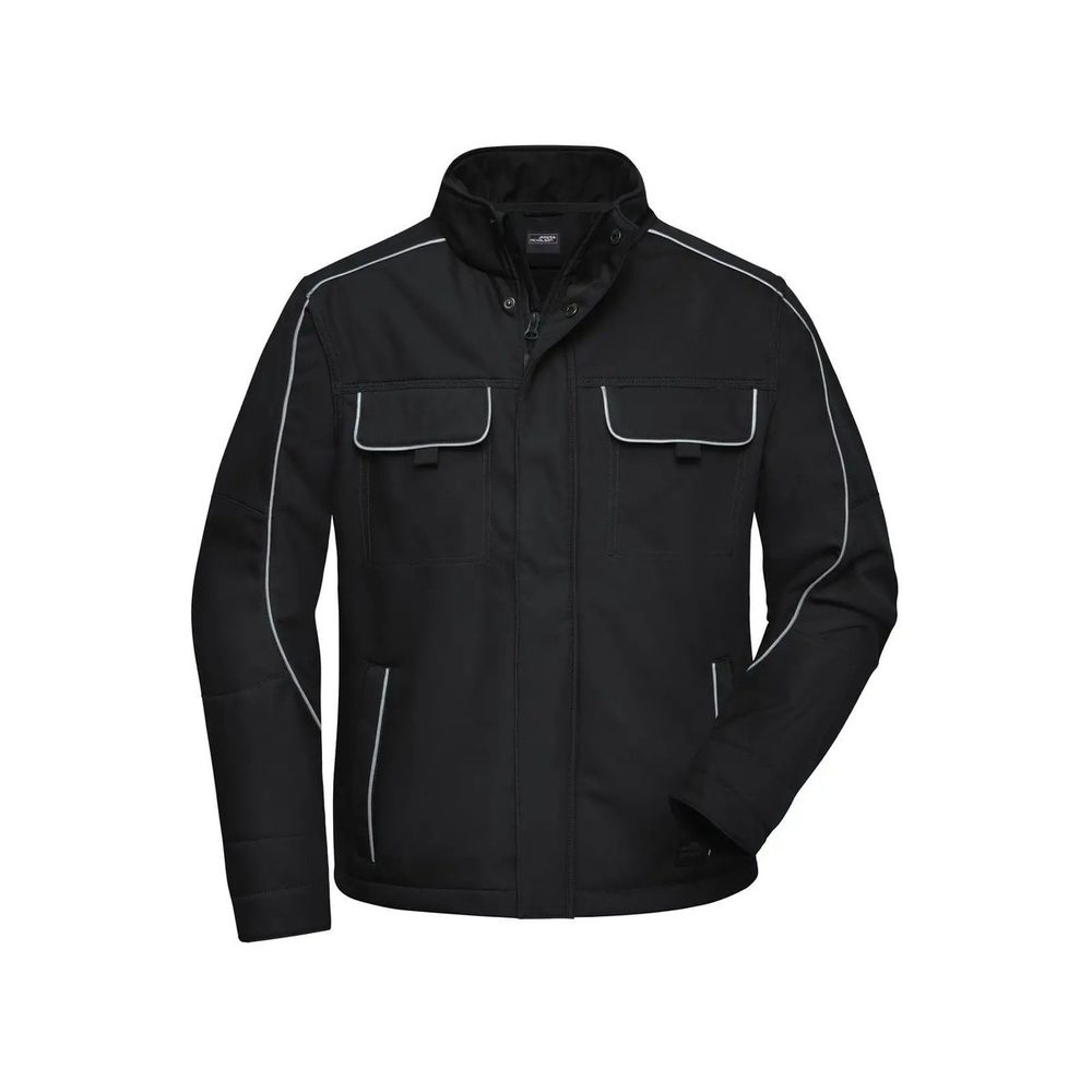 [JN884-BL+-4XL] (JN884) Workwear Softshell Jacket - Solid (4XL, Black)