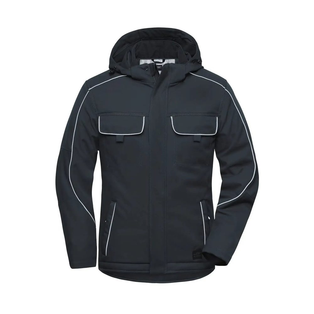(JN886) Workwear Softshell Padded Jacket - Solid