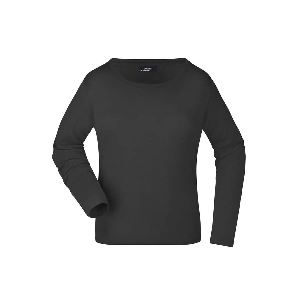[JN903-BL-3XL] (JN903) Ladies' Shirt Long-Sleeved Medium (3XL, Black)