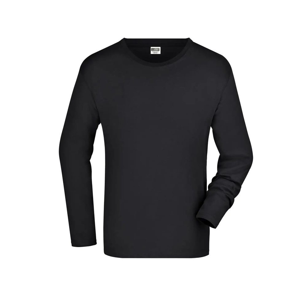 [JN913-BL+-3XL] (JN913) Men's Long-Sleeved Medium (3XL, Black)