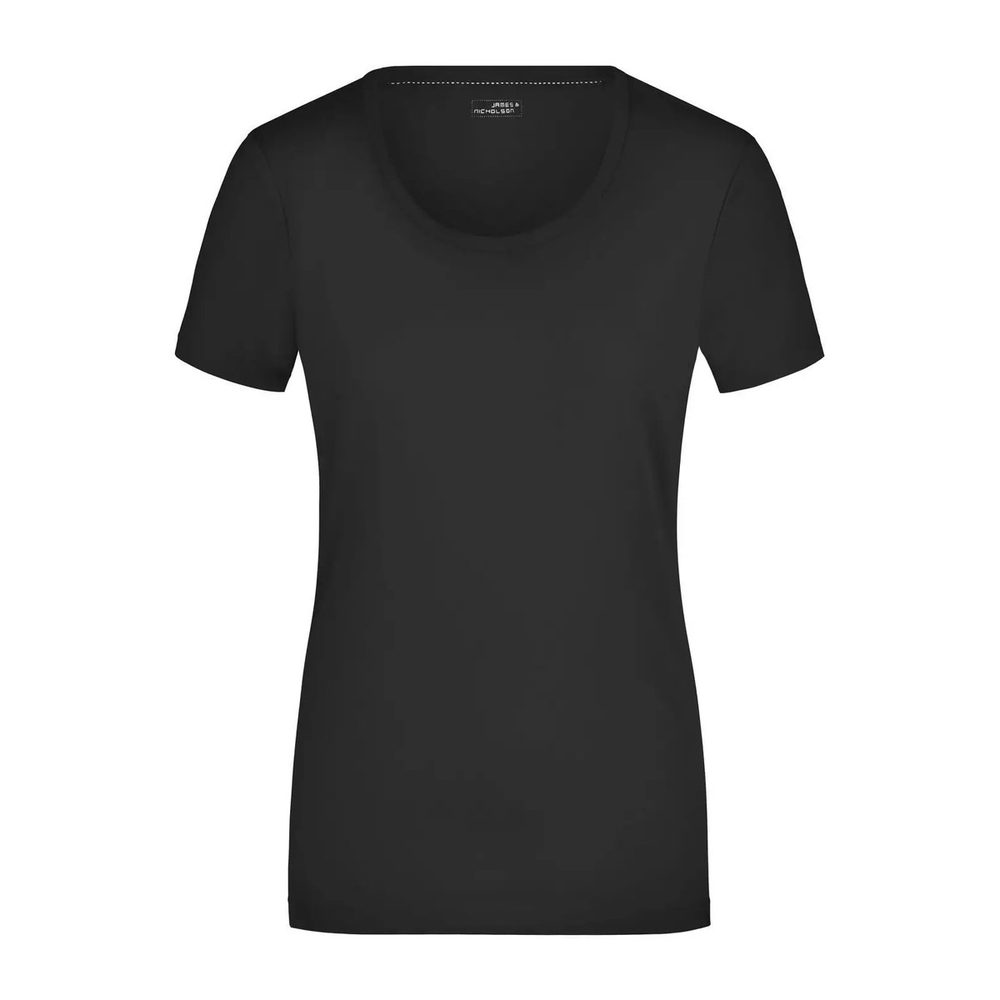 [JN926-BL-L] (JN926) Ladies' Stretch Round-T (L, Black)