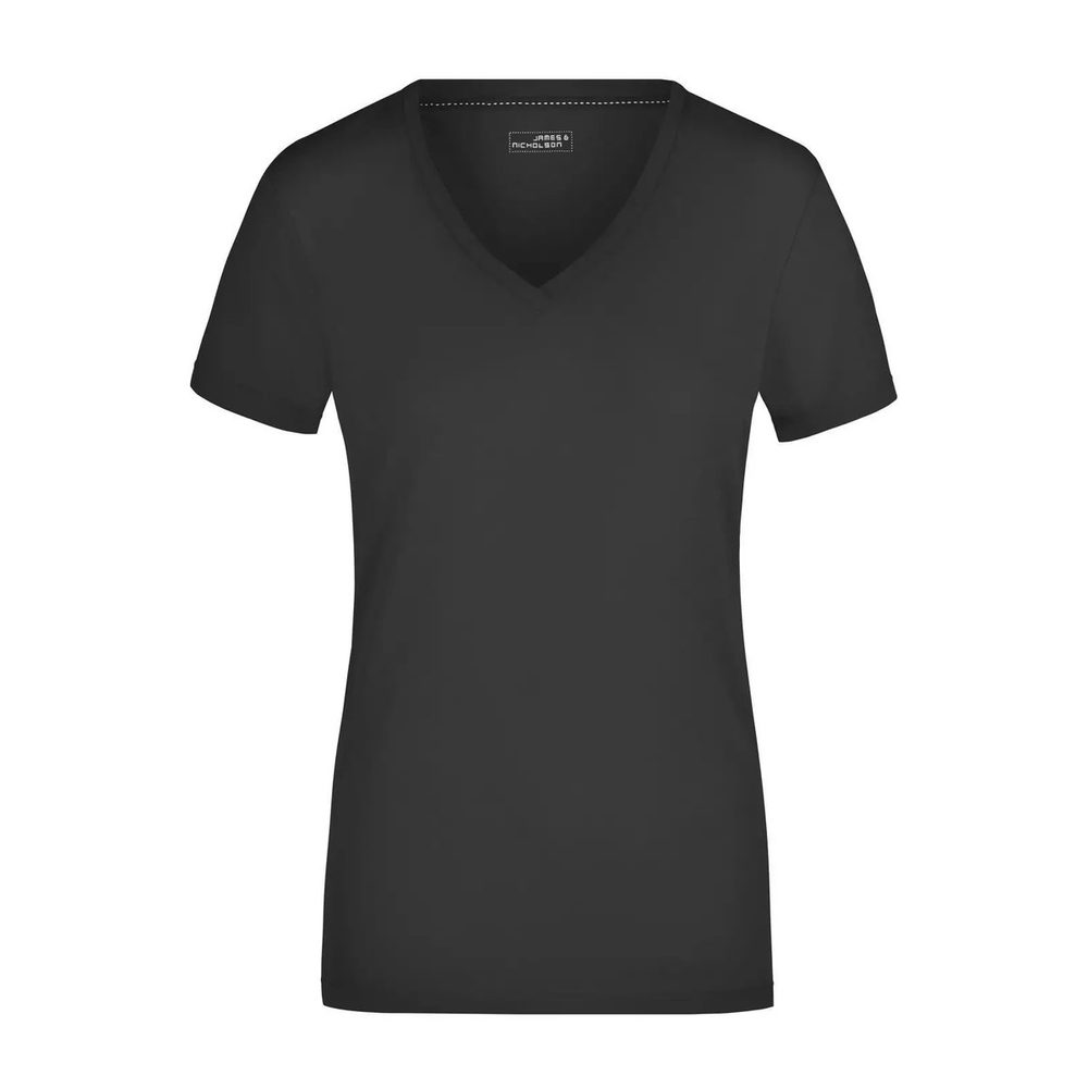 [JN928-BL-L] (JN928) Ladies' Stretch V-T (L, Black)