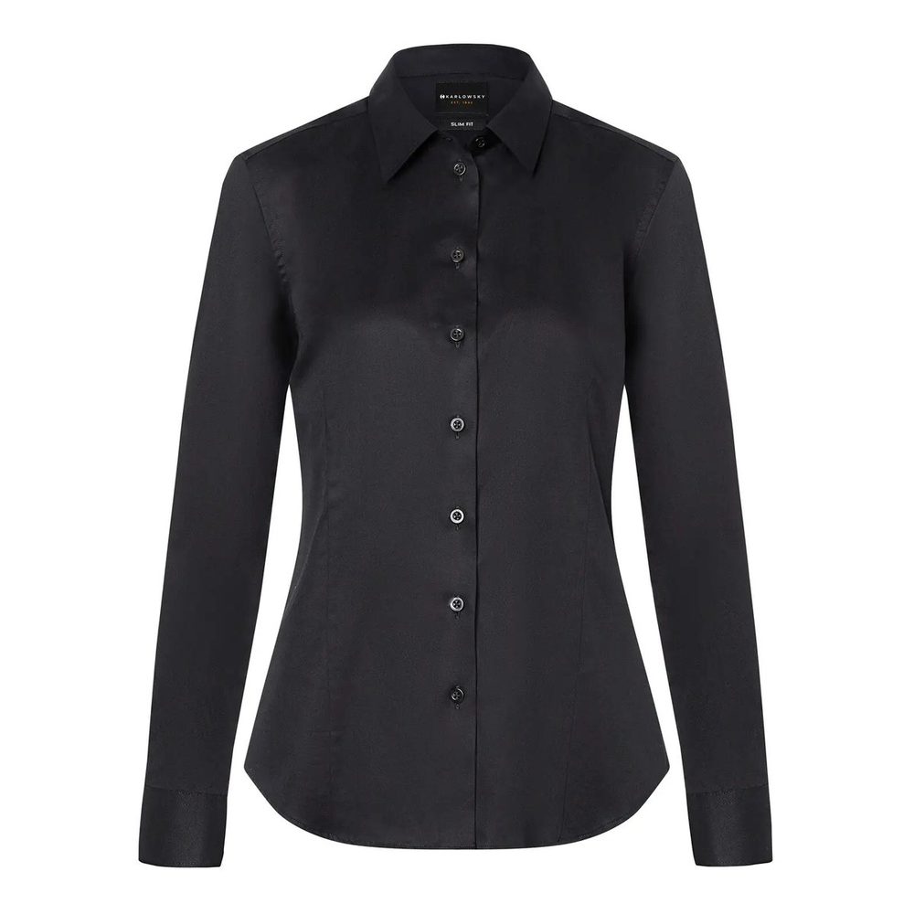 [KBF11-1-L] (KBF11) Ladies' Long Sleeve Shirt (L, Black)
