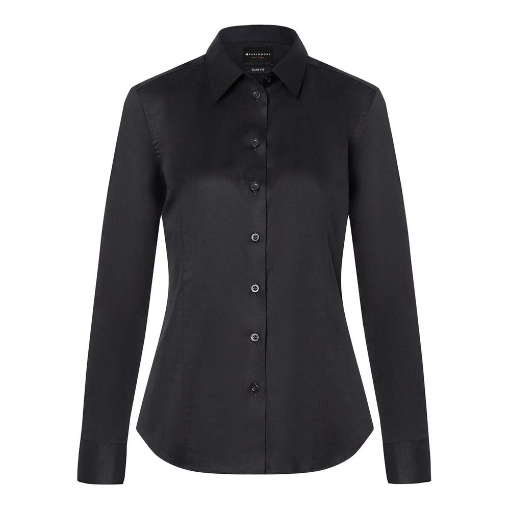 [KBF17-1-L] (KBF17) Ladies' Shirt with 3/4- Sleeve (L, Black)