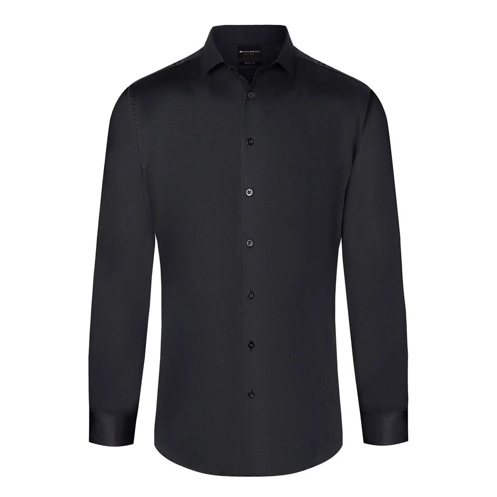 [KBM11-1-3XL] (KBM11) Men's Long Sleeve Shirt (3XL, Black)