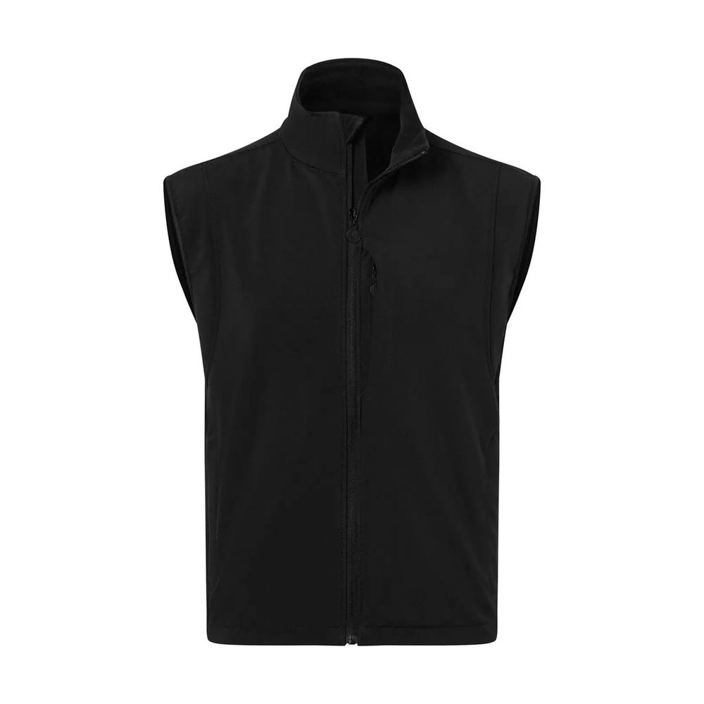 [KWM4-1-3XL] (KWM4) Men's Softshell Waistcoat Classic (3XL, Black)