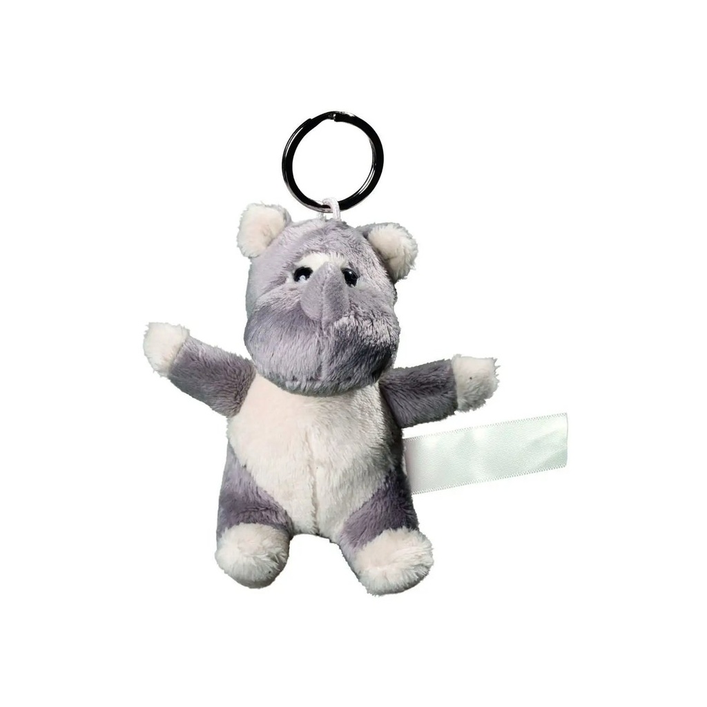 (M160377) Plush rhino with keychain