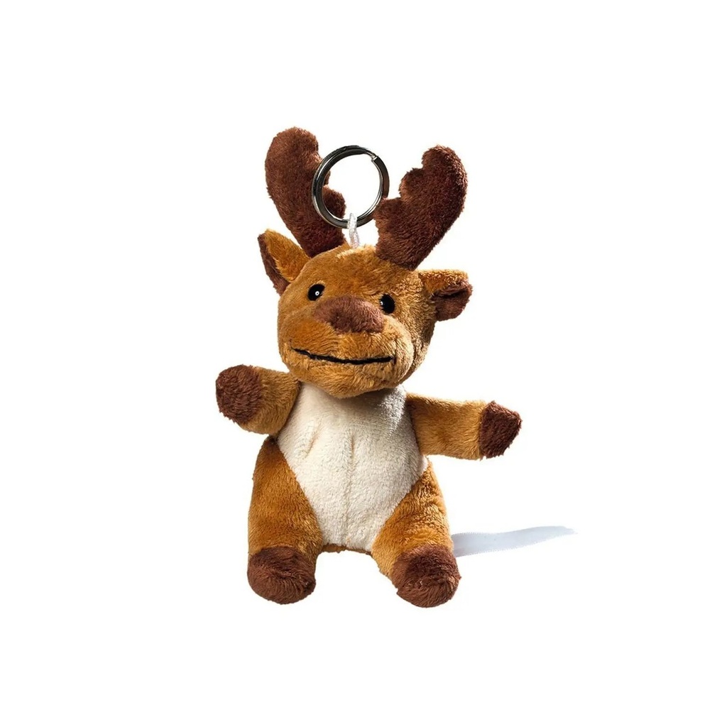 (M160387) plush moose with keychain [M160387-BW-UNICA]