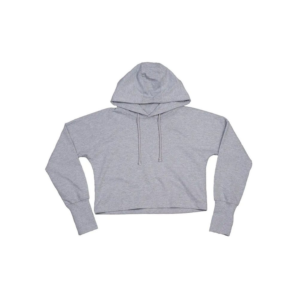 [MAM140-HGM-L] (MAM140) Cropped Hoodie (L, Heather Grey Melange)