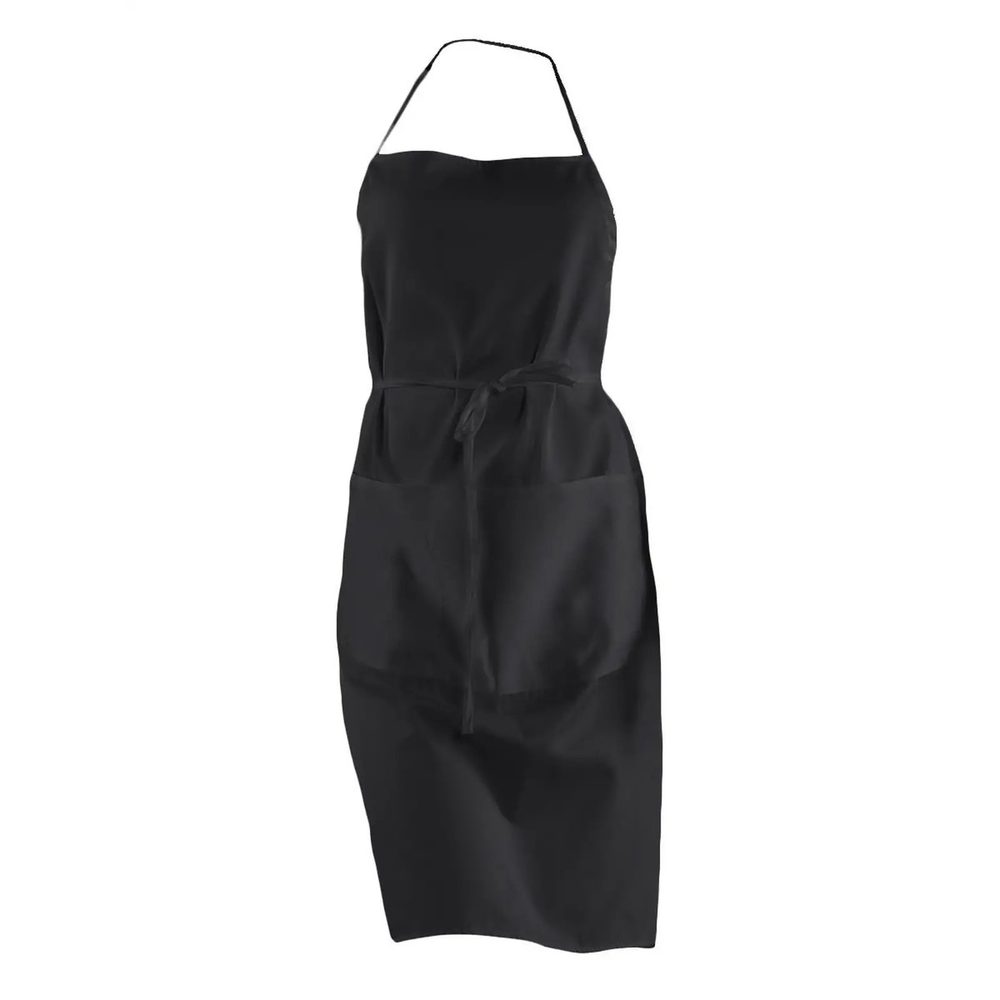 [MI012-BK-UNICA] (MI012) Apron With Bib (Black)