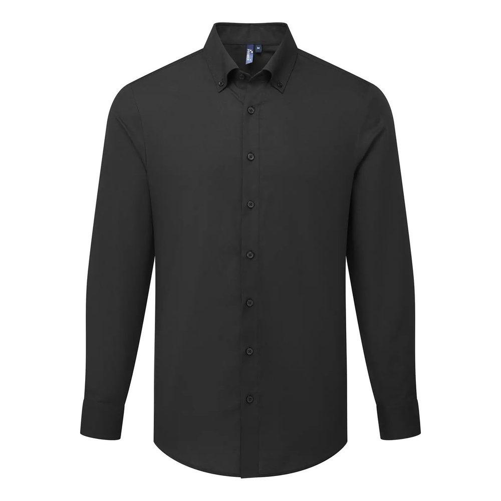[PR284-BLAC-3XL] (PR284) Camicia uomo Oxford 'Supreme' LS (3XL, Black)