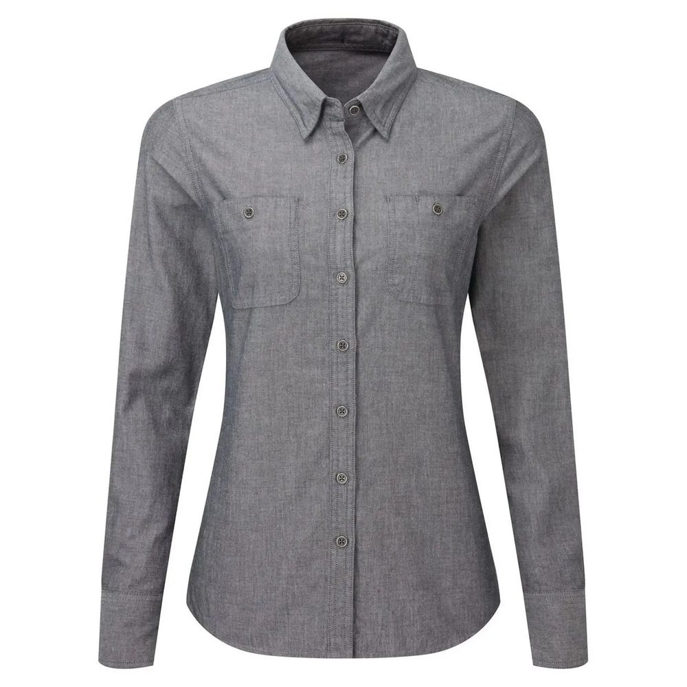 (PR347) Women's Organic Chambray Fairtrade Shirt