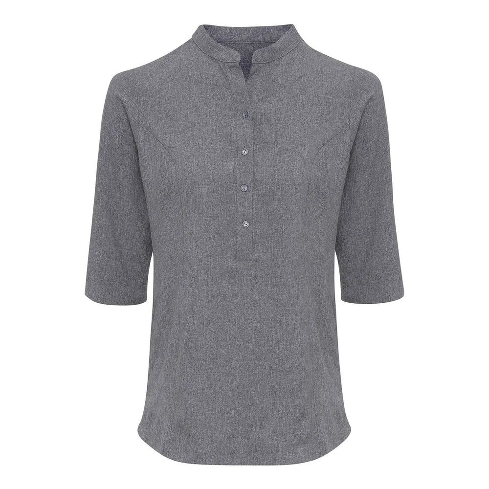 (PR685) Verbena Linen Look Button Up Beauty Tunic
