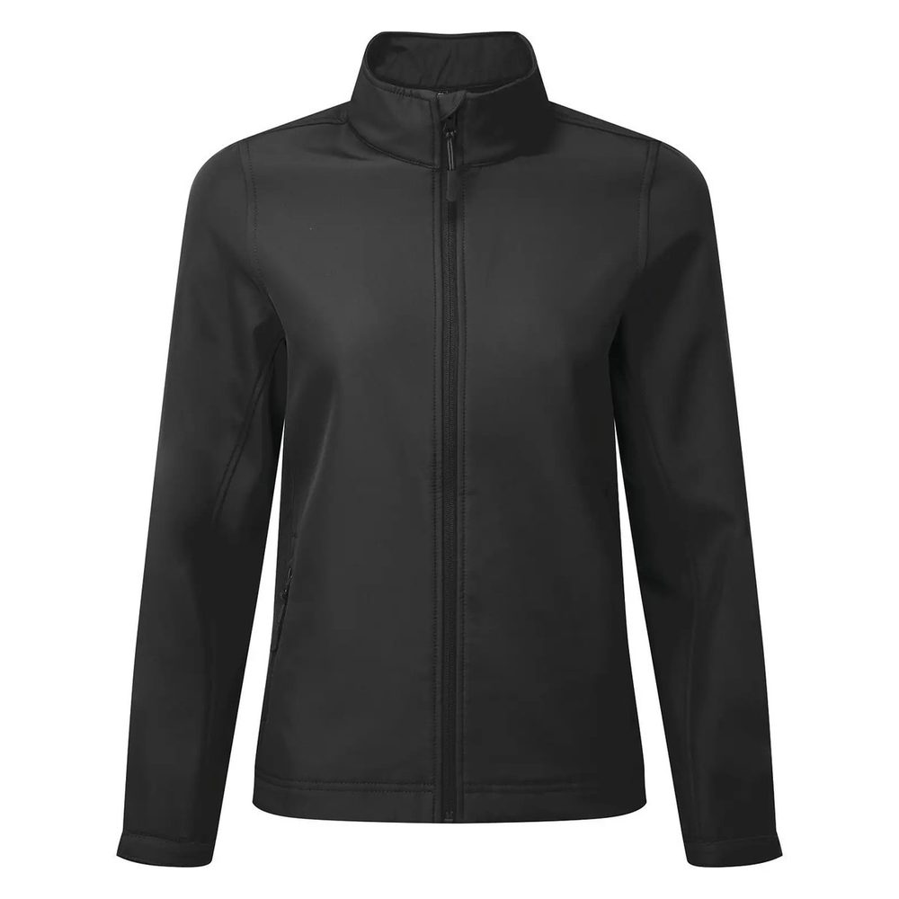 [PR812-BLAC-L] (PR812) Women's Windchecker Printable & Recycled Softshell Jacket (L, Black)