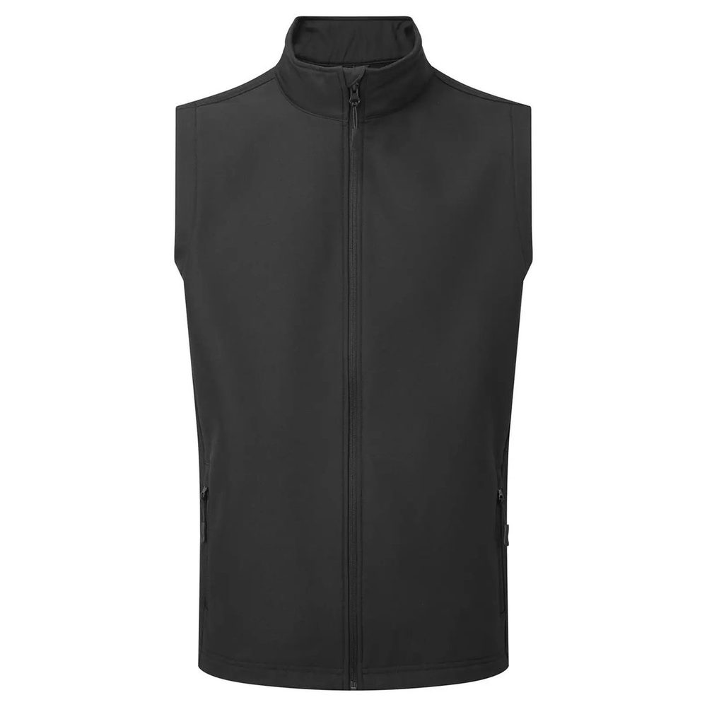 [PR814-BLAC-3XL] (PR814) Men's Windchecker Printable & Recycled Softshell Gilet (3XL, Black)