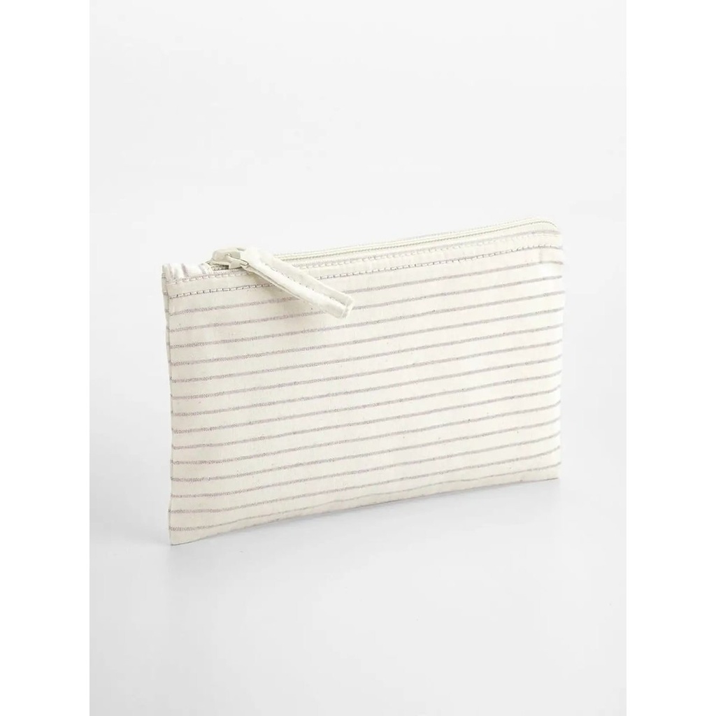 (W253S) Striped Organic Cotton Accessory Pouch