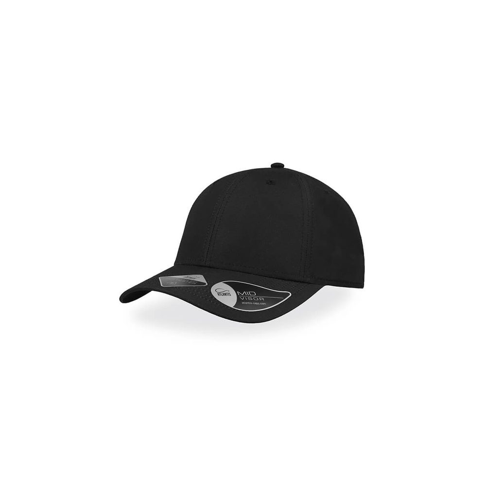 [8028661384507] (RECYFEEL) Cappello Visiera Mid 6 Pannelli (Nero)