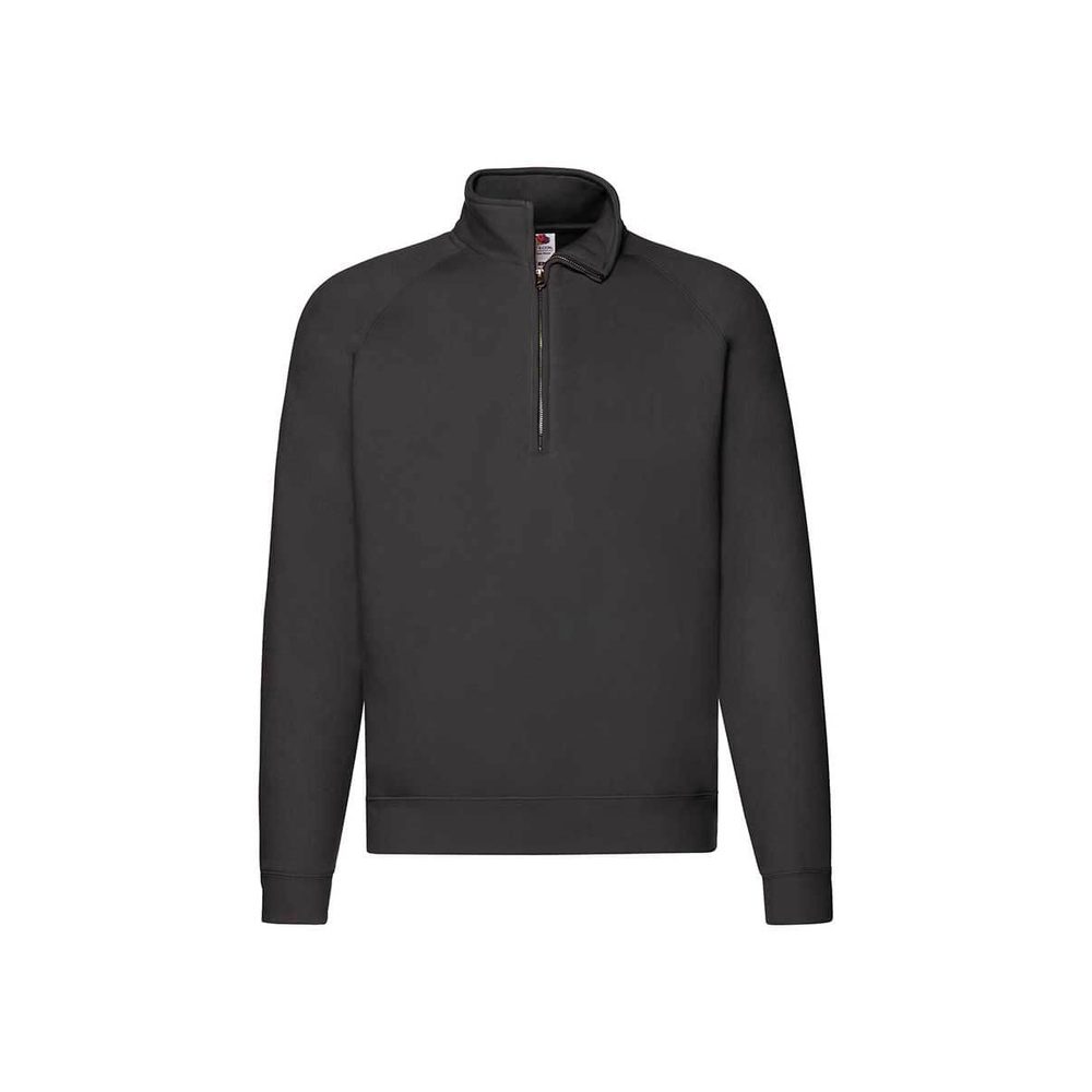 [0620320362XL] (620320) Felpa Unisex Mezza Zip Premium (XXL, Black)