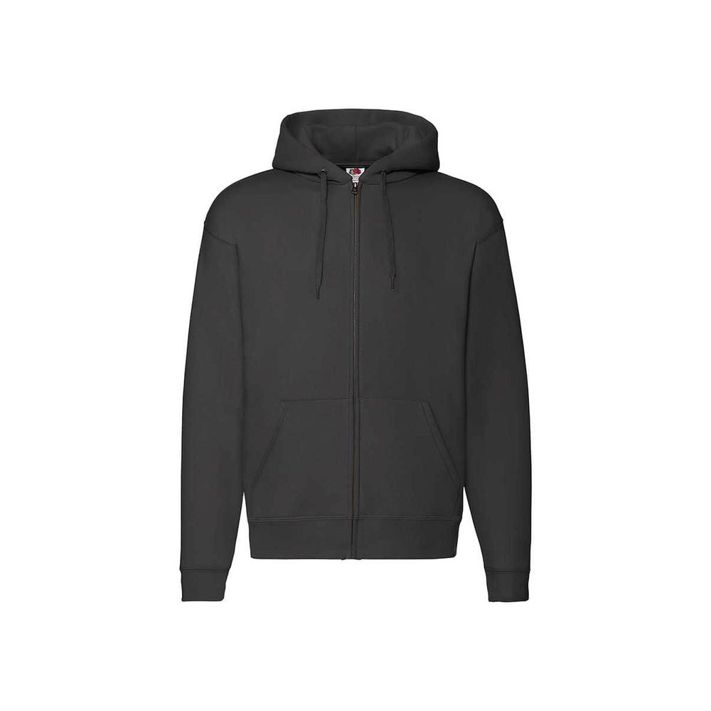[0620340362XL] (62-034-0) Felpa Uomo Cappuccio E Zip Premium [F401] (XXL, Black)