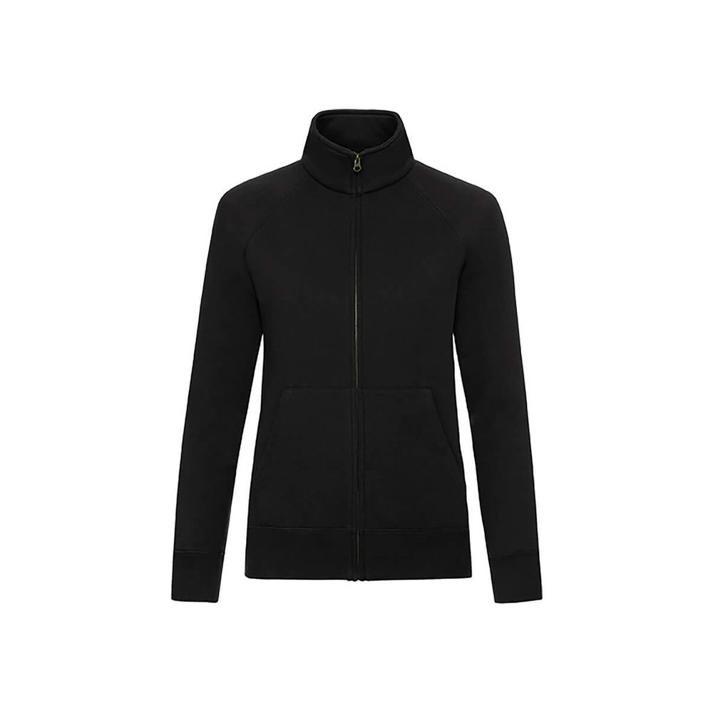 [0621160362XL] (621160) Felpa Donna Zip Intera Premium (XXL, Black)