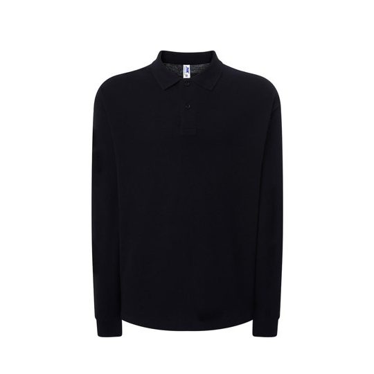 [PORA210LKSBK4XL] (PORA210LS) Polo Uomo Manica Lunga Regular (4XL, Black)
