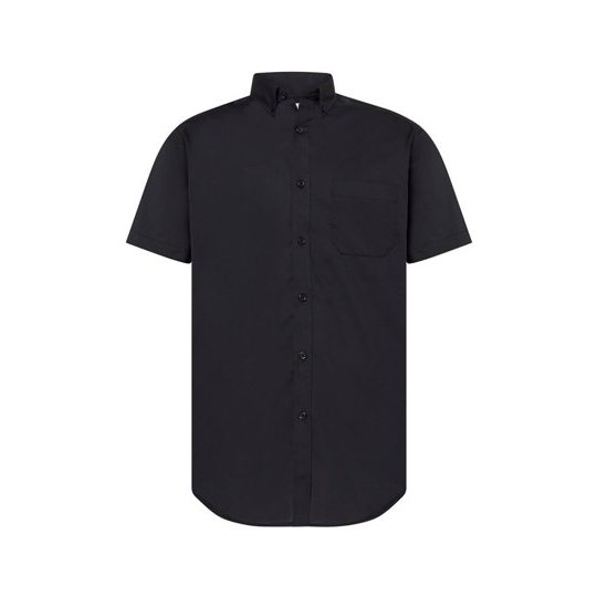 [SHAPOPSSBK3XL] (SHAPOPSS) Camicia Uomo Manica Corta Popeline (3XL, Black)