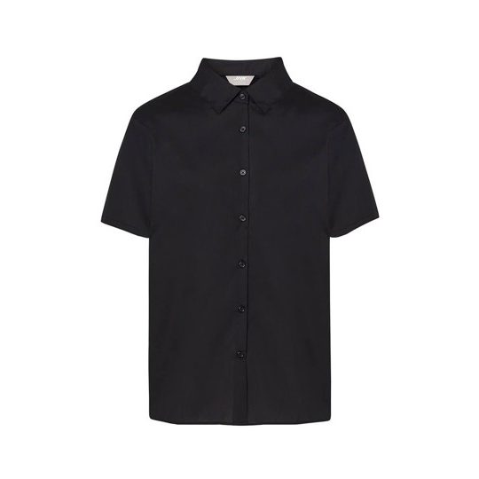 [SHLPOPSSBKL] (SHLPOPSS) Camicia Donna Manica Corta Popeline (L, Black)