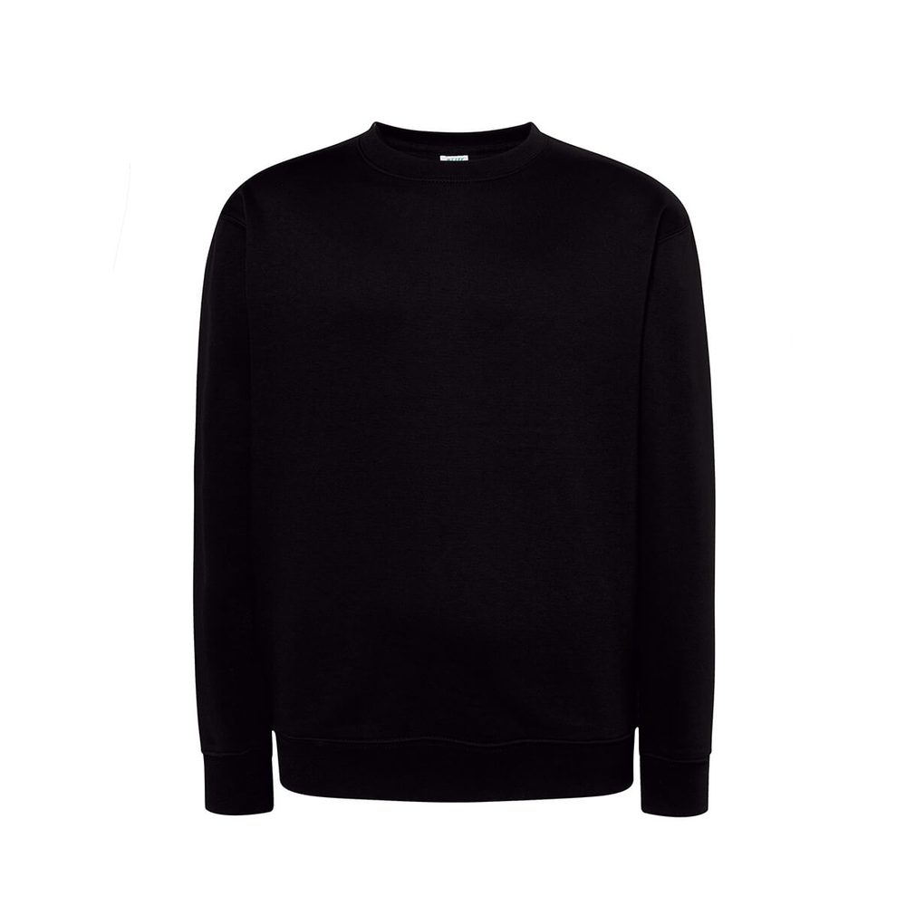 [SWCR240BK3XL] (SWCR240) Felpa Uomo Girocollo Leggera French Terry (3XL, Black)