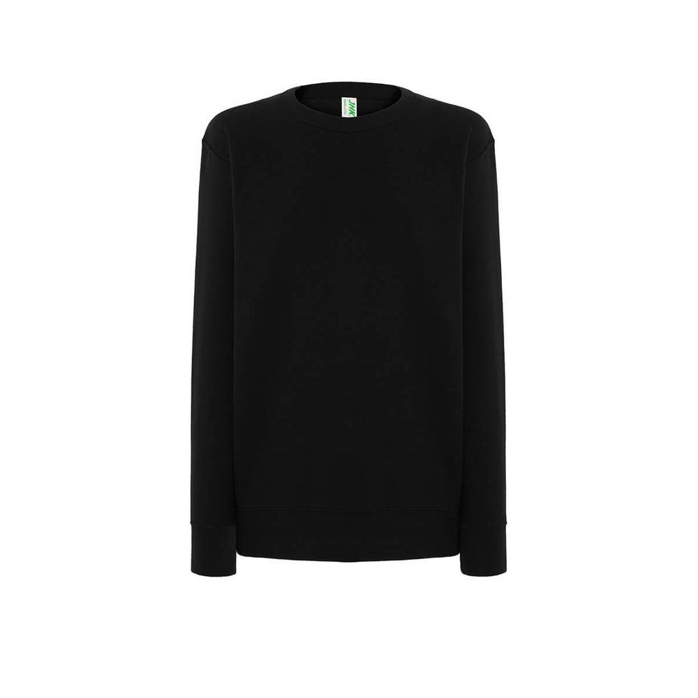 [SWCRL240BKL] (SWCRL240) Felpa Donna Girocollo Leggera French Terry (L, Black)