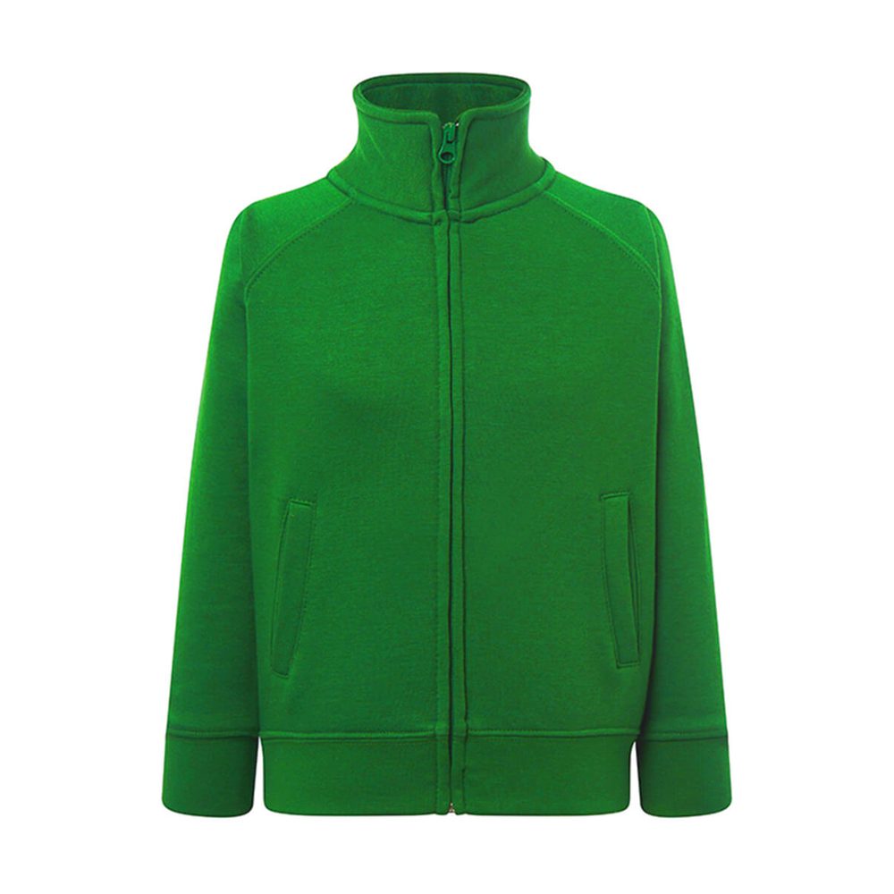 [BSSWRKFUZIPKG1/2] (SWRKFUZIP) Felpa Bambino Zip Intera Premium (1/2, Kelly Green)
