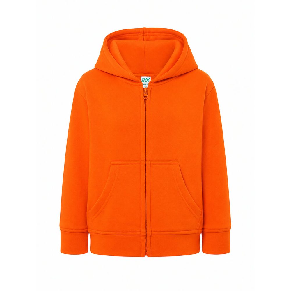 (SWRKHOOD240) Felpa Bambino Cappuccio E Zip Leggera French Terry