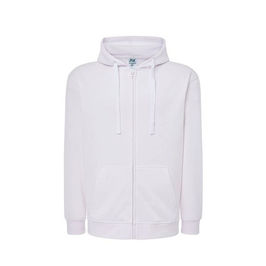 (SWUAHOOD240) Felpa Uomo Cappuccio E Zip Leggera French Terry