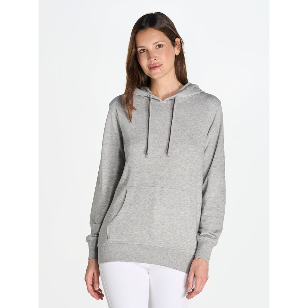 (SWULKNG240) Felpa Donna Cappuccio Leggera French Terry