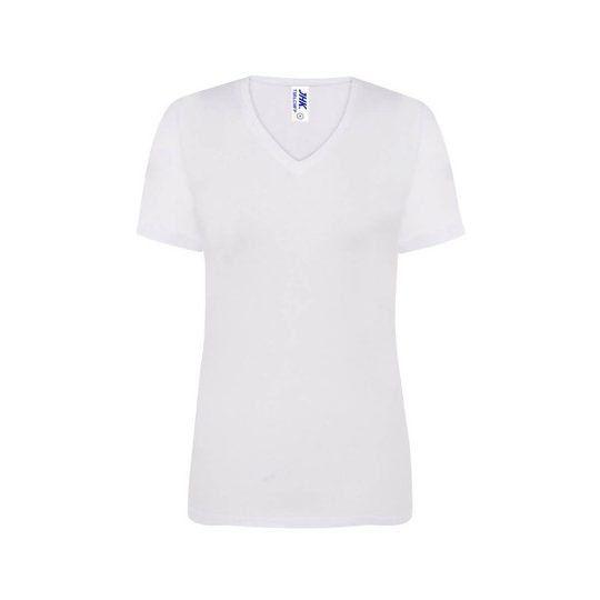 (TSRLCMFP) T-Shirt Donna Manica Corta Collo A V Regular