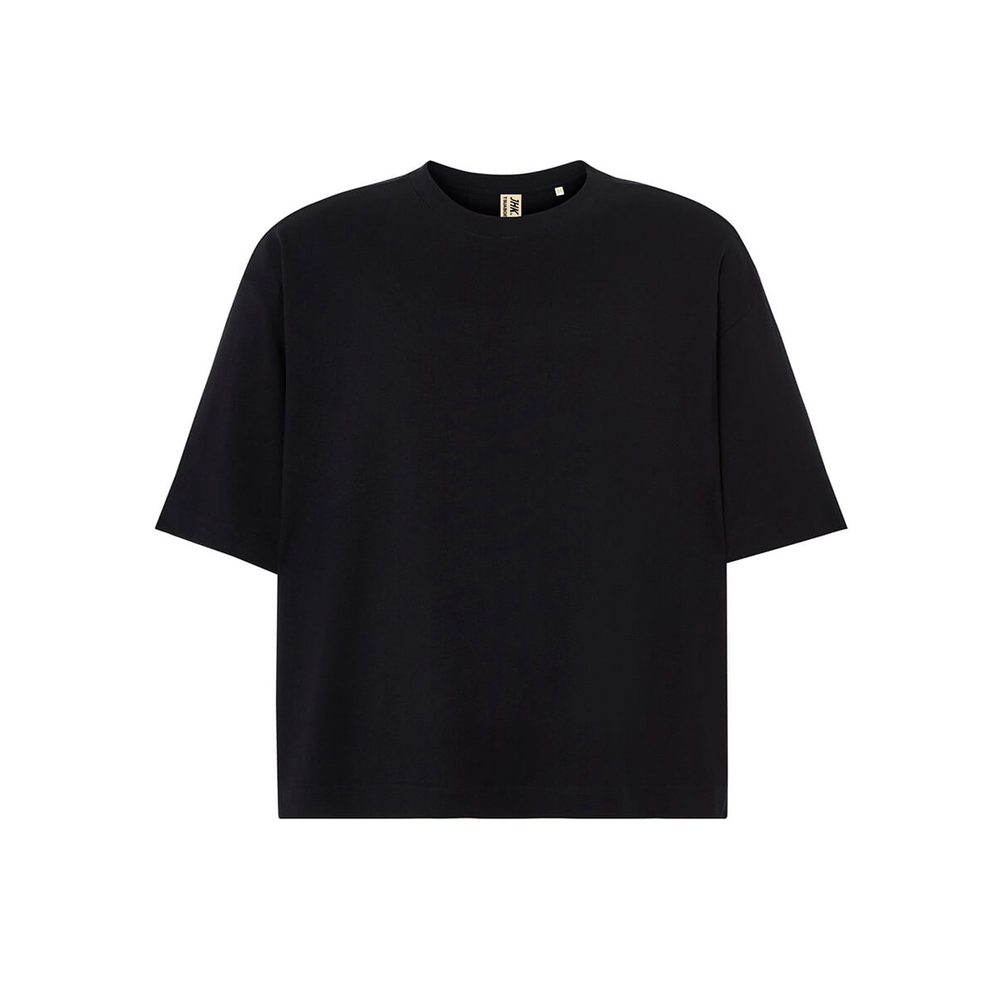 [TSUABOXYBKL] (TSUABOXY) T-Shirt Oversize A Maniche Corte (L, Black)