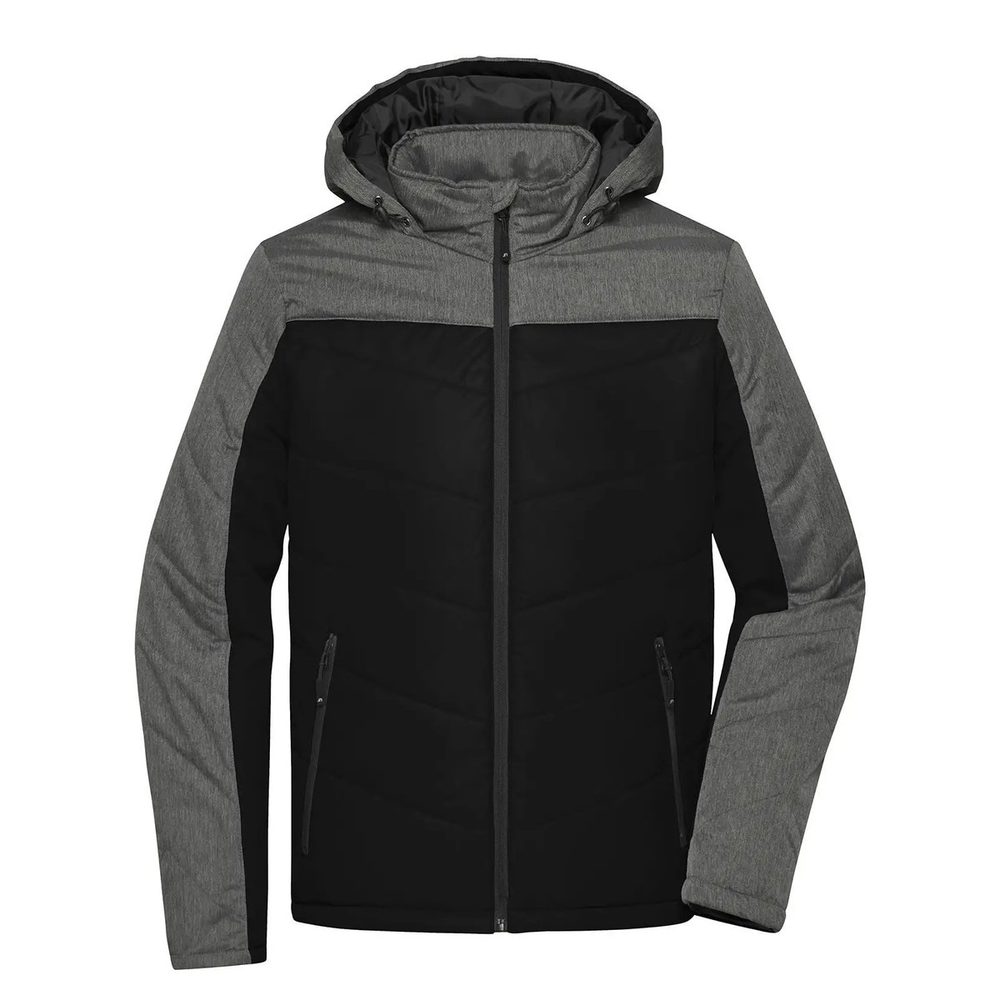[JN1134-BLAME-3XL] (JN1134) Men's Winter Jacket (3XL, Black / Anthracite-Melange)
