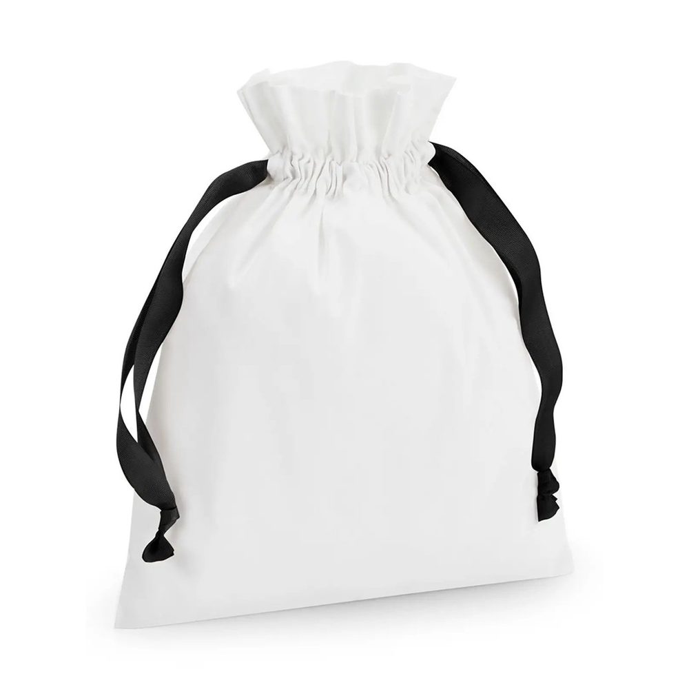 (W121M) Cotton Gift Bag With Ribbon Drawstring