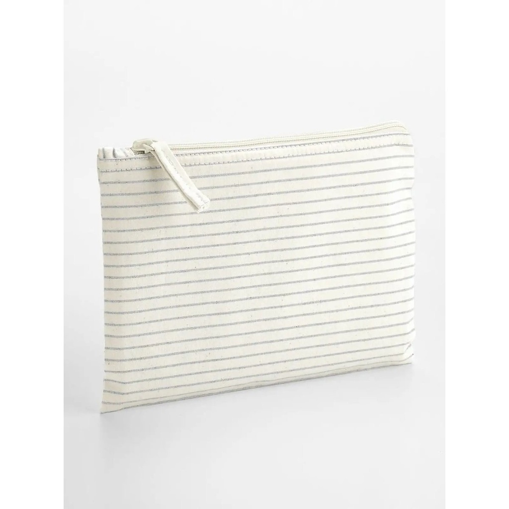 (W253M) Striped Organic Cotton Accessory Pouch