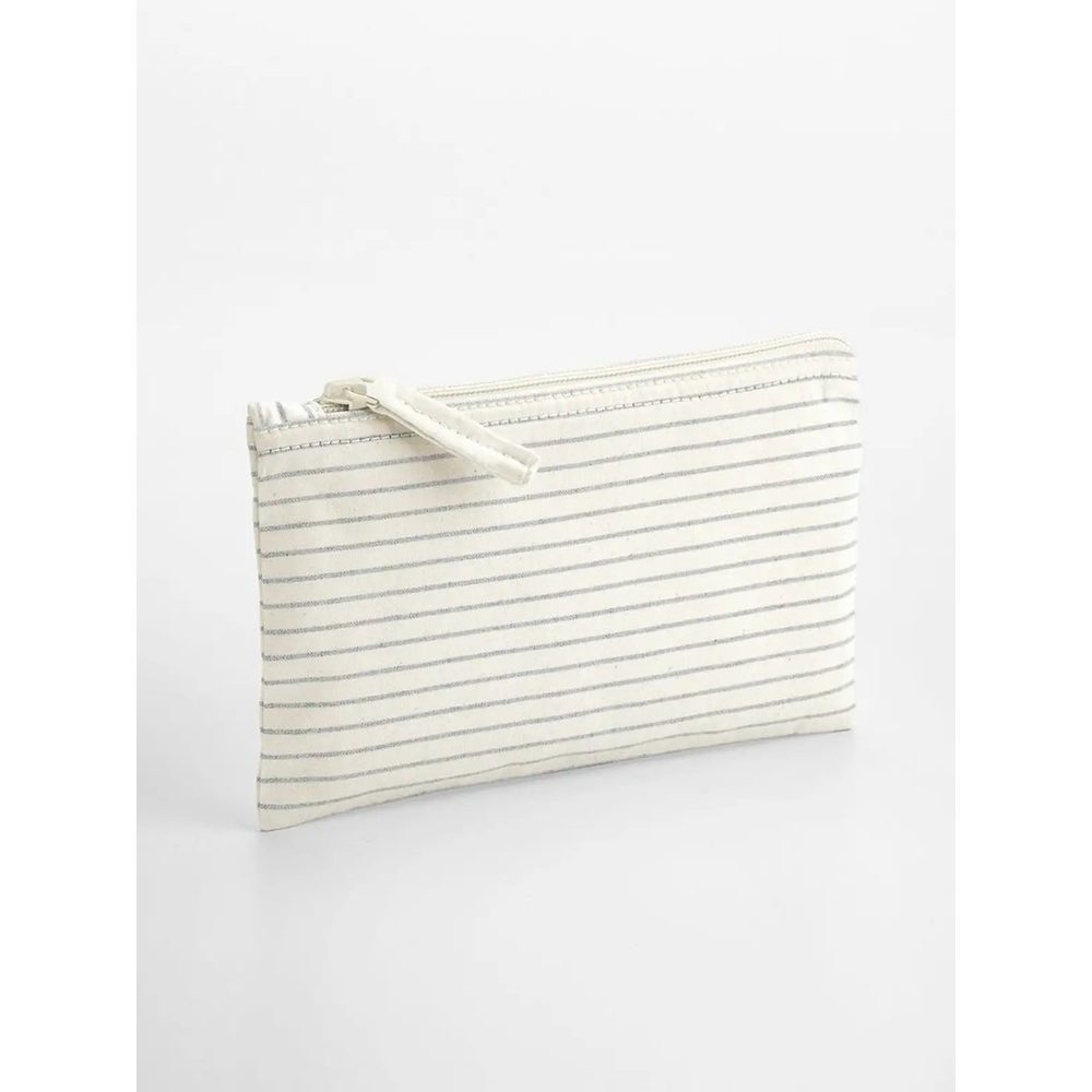 (W253S) Striped Organic Cotton Accessory Pouch