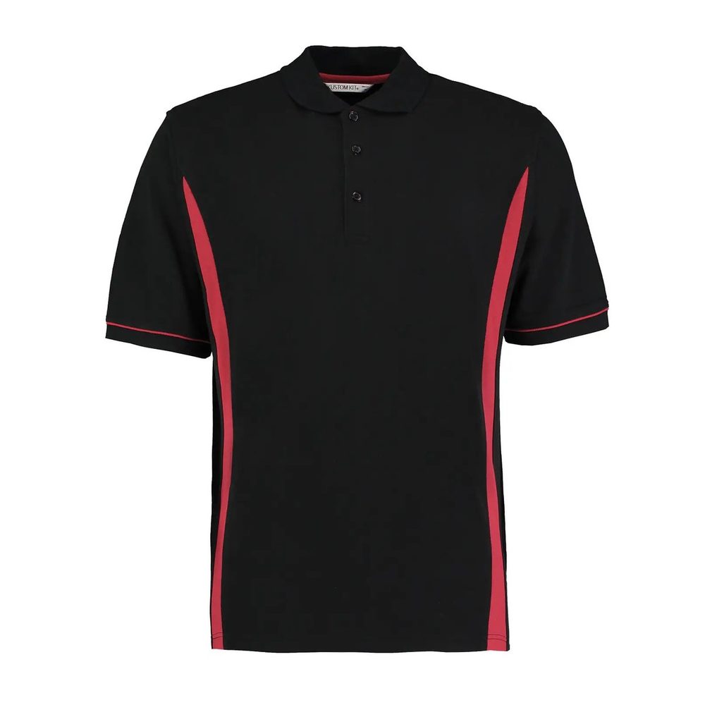 [KK617-BCK/RED-L] (KK617) Scottsdale Polo (L, Black / Red)