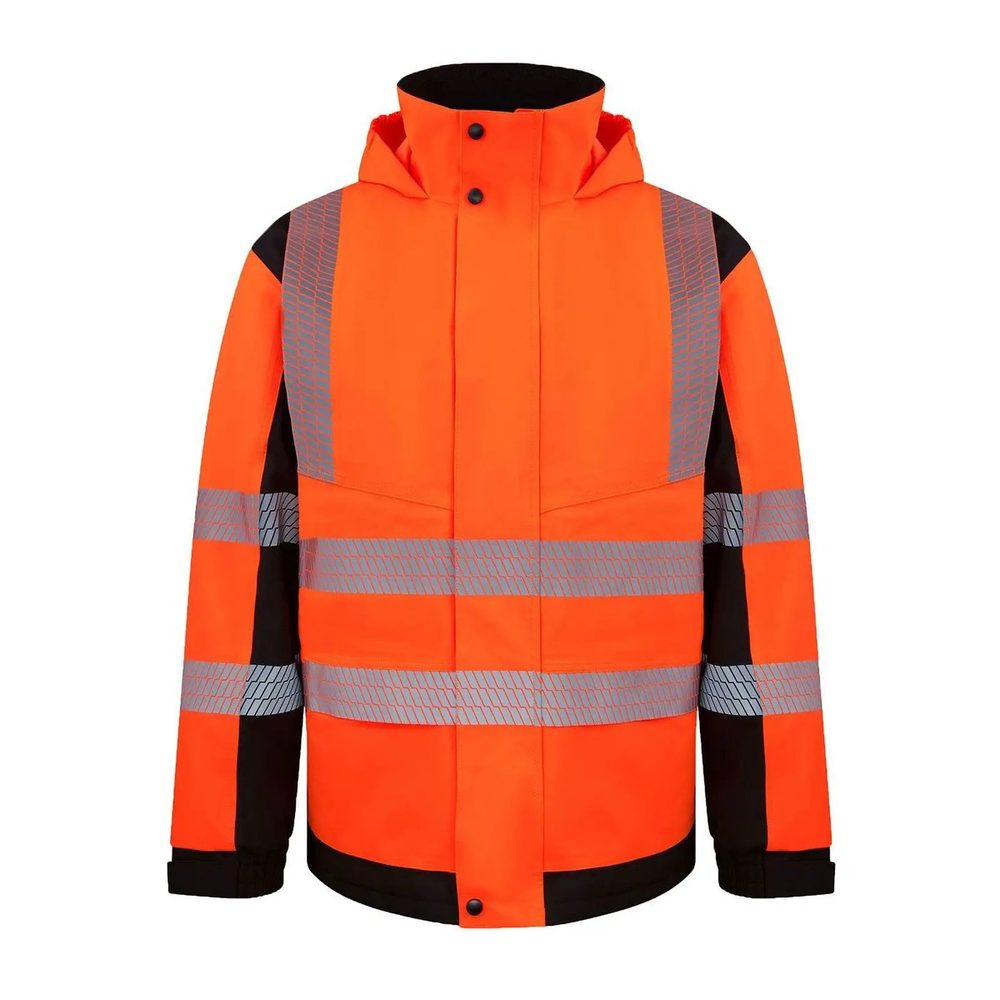 [KXBRSSHRJ-ORBK-3XL] (KXBRSSHRJ) Hi-Vis Softshell Rain Jacket Printable Copenhagen (3XL, Orange / Black)