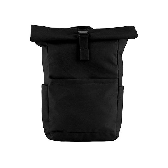 [1000399316] Premium Recycled Roll Top Backpack [BG186] (Black)